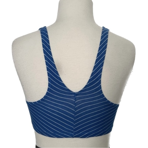 VINTAGE Lily of France Bralette Blue Pin Stripe Size Small - Picture 2 of 8